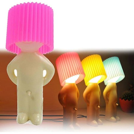 Ujo mies tuhma pikku poika pöytävalaisin, pieni pöytälamppu yöpöydälle, 100% uusi