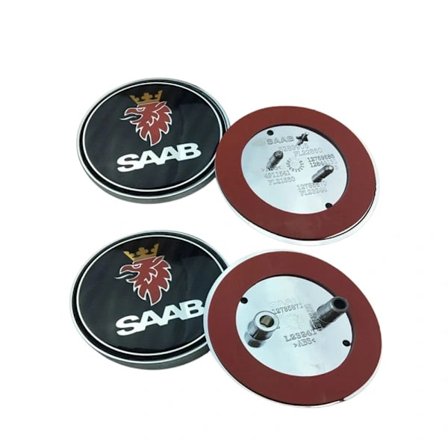 2 kpl hiilikuituinen auton etukannen logotavaratilan tunnus Saab 68mm
