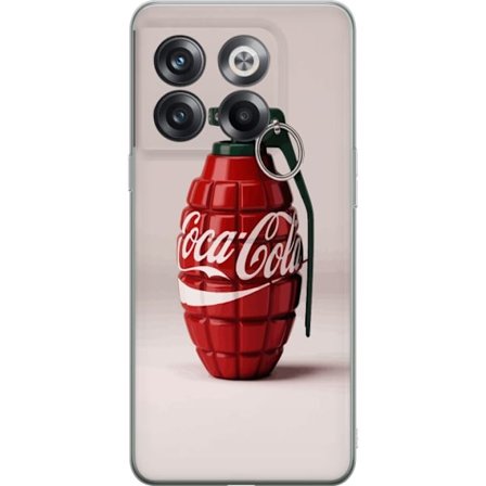 Kompatibelt Mobildeksel til OnePlus OnePlus 10T Kunstnerisk illustrasjon av Coca Cola granateple i rødt og grønt, pop art inspirert motiv med lekend