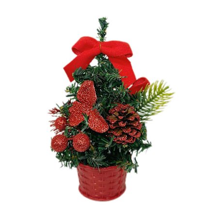 20 cm Bordplate Juletre Kunstige Juletrær Hage Tråd Mini Ornamenter Skrivebordstrær Plast Mini Furu