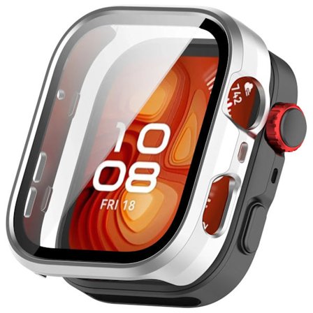 Skal av glas+PC för Huawei Watch Fit 3/4 Pro HD Härdat Skärmskydd Omfattande Skyddsskal för Huawei Watch Fit 3/4 Stötfångarskal