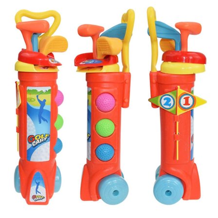 Børns Golfsæt Farverigt Minigolf Legetøj Udendørs Indendørs Lille Golf Træningslegetøj Udendørs & Indendørs Legesportsspil[GL]