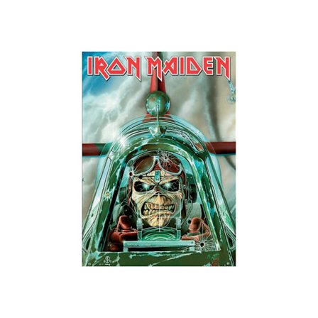 Iron Maiden Aces High Postcard En Storlek Grön/Röd/Vit