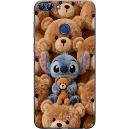 Kompatibelt Mobildeksel til Huawei P smart Stitch omgitt av brune teddybjørner med en liten teddybjørn i fanget i en søt og koselig kawaii-design