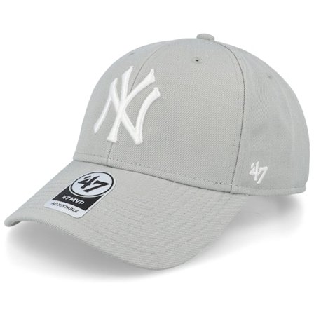 47 Brand - Gris adjustable Gorra - New York Yankees MVP Grey Adjustable @ Hatstore