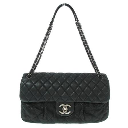Chanel Vintage Pre-owned Leather chanel-Tass , Groen , Dames , Maat: ONE Size Vintage Tassen