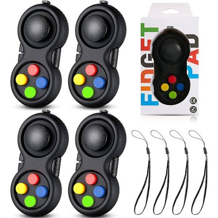 4 kpl Fidget-peliohjain, avaimenperä Fidget aikuisille teineille, Mini kädessä pidettävä Cam Fidget Pad Cube ahdistuksen ja stressin lievitykseen 
