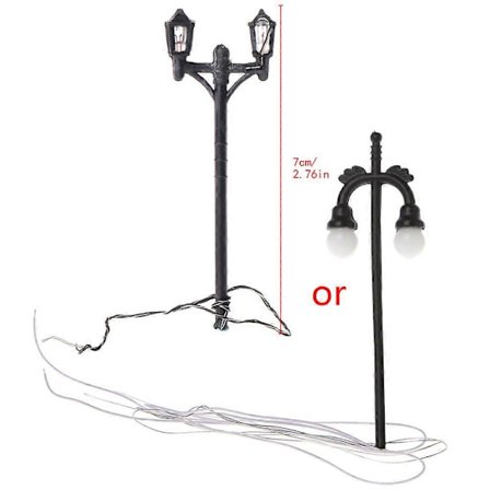 Miniature Landskab Gadelampe Vejlys Bonsai Belysning Ornament Havedekoration