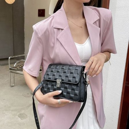 Pieni neliön muotoinen laukku naisten ketju timantti käsilaukku pehmeä nahkainen crossbody-laukku olkalaukku