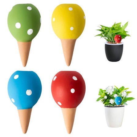 Self Watering Spikes Plant - 4 Pcs Ceramic Cone Self Watering Stakes Automatic Plant Watering Devices - Plant Waterer