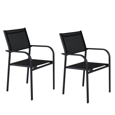 Venture Home Santorini 9290-408 Karmstol 2-pack Svart, Utemöbler