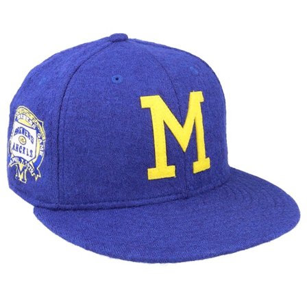 New Era - Azul fitted Gorra - Milwaukee Brewers Wool 59FIFTY Royal Fitted @ Hatstore