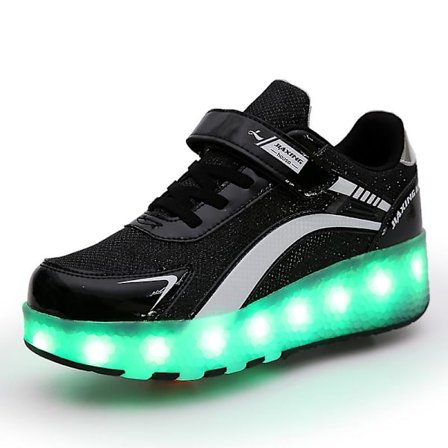 Barnsneakers Dubbelhjulsskor Pojkar Flickor Led Light Skor Fr916