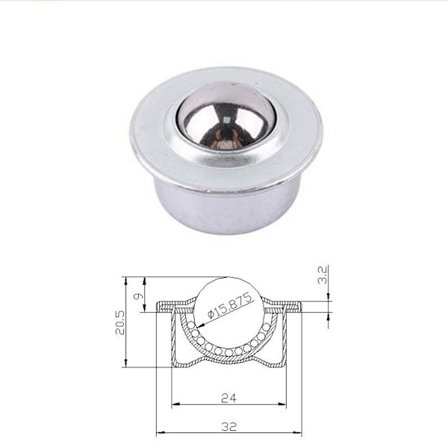 Mini svingbare hjul Trillehjul 2 2