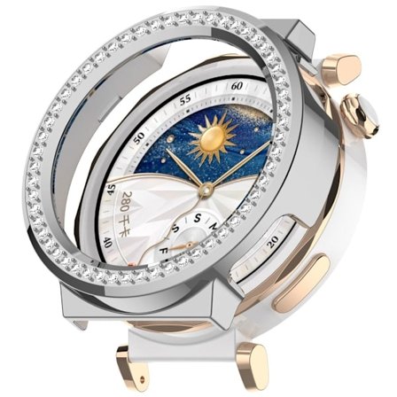 Huawei Watch GT 5 Pro 42mm Bump Resistant Case Rhinestone Decor Smartwatch Protective Cover - Hopea
