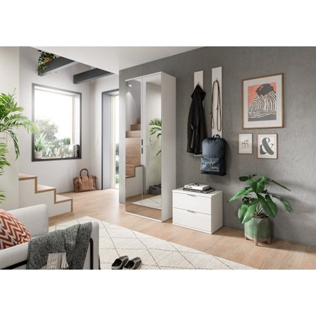 Rootz Garderob Combination - Lagringsmöbler - High Gloss Organizer - Maximerar utrymme - 128x191x37 cm