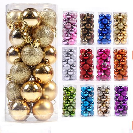 24 stk Julekuler Ornamenter til Julenisse - Uknuselig