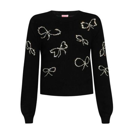 Kate Spade, Round-neck Knitwear Zwart, Dames, Maat:M