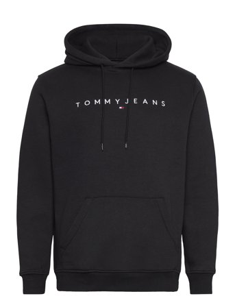 Tjm Reg Linear Logo Hoodie Ext Black Tommy Jeans