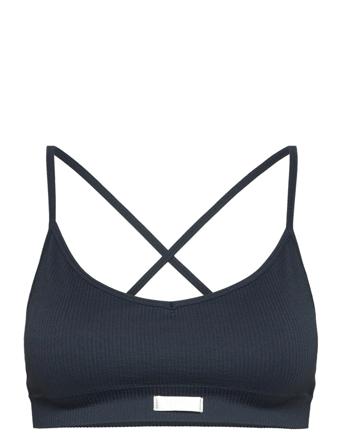 Studio Seamless Ribbed Strap Bra Navy Björn Borg