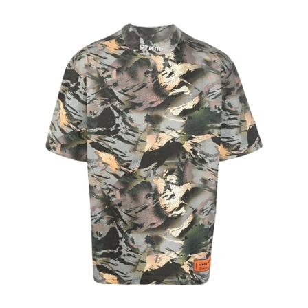 Heron Preston, T-shirt Grijs, Heren, Maat:S,Katoen,Camouflage