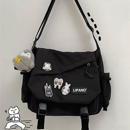 Retro Messenger Bag Herr Stor Kapacitet Lätt Ryggsäck Justerbar Axelrem DB