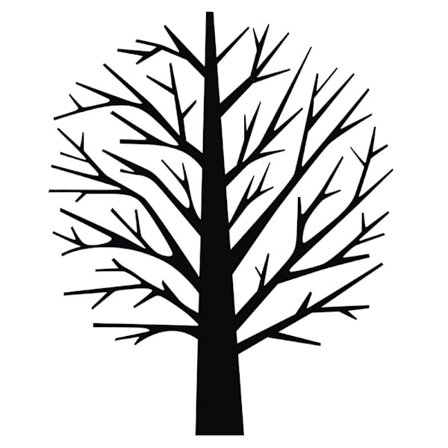 Stor sort træ vægklistermærke til stue, soveværelse og børneværelse