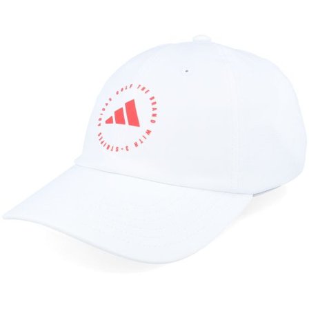 Adidas - Vit unconstructed Keps - Women Crisscross Hat White, Pure Ruby Dad Cap @ Hatstore