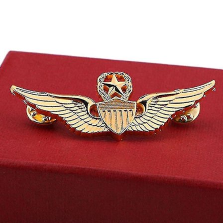 WWII USAAF Vinger Militær Kommando Pilot Metal Vinger Metal Badge Pin Farve Guld 6.15