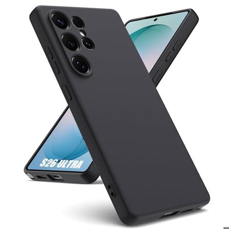 Silicone Cover - BOOLING - til Samsung Galaxy S26 Ultra - Stødabsorberende Anti-Ridser Sort