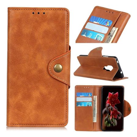 Alpha Motorola Moto G Play (2021) nahkainen läppäkotelo - Ruskea