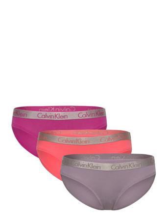 Bikini 3Pk Truse Brief Truse Rosa Calvin Klein*Betinget Tilbud