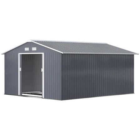 Rootz Garden Shed - Förvaring Garden Shed - Shed - Grå - 12,5 X 11,1 fot