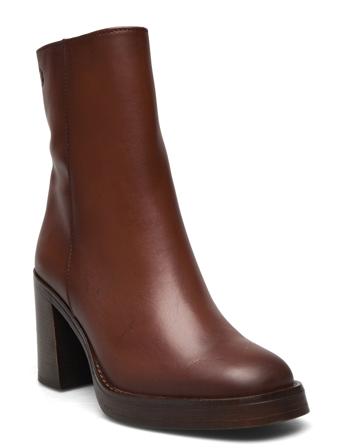 Women Boots Shoes Boots Ankle Boots Ankle Boot - Heel Brun Tamaris*Betinget Tilbud