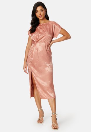 Bubbleroom Occasion Renate Twist front Dress Rose copper Klær