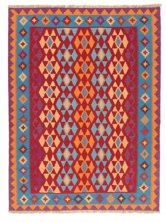 Tapis Persan Kilim Ghashghaï 175X233 Rouge Foncé/Orange ( Perse/Iran)
