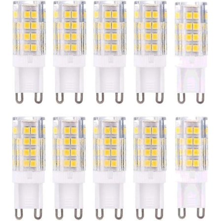 G9 LED-lampor, varmvitt 3000K 5W G9 LED, 10-pack [DB]