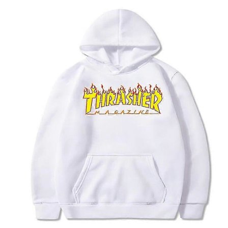 Thrasher Genser Flame Sweatshirt Casual Topp Mote Print Hettegenser | Fruugo Au