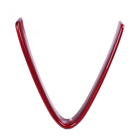 Kolfiber Front Grill Cover V-formad Galler Trim Passar till Alfa Romeo Giulia 2017-2020 Röd