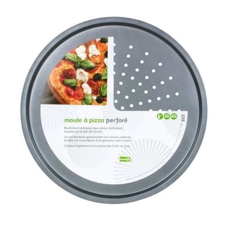 Pizzaform - CHEVALIER DIFFUSION - 34 cm - Perforeret stål - Non-stick - Jævn bagning