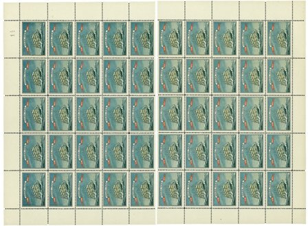 Danmark - julmärkeark 1922 - Ubrugt eller foldet