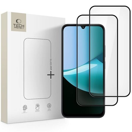 Tech-Protect Glass Fit+ 2-pack härdat glas Xiaomi Redmi 15C / Poco C85 - svart