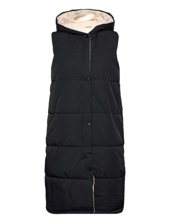 Objaria S/L Hoodie Vest Vests Padded Vests Musta Object