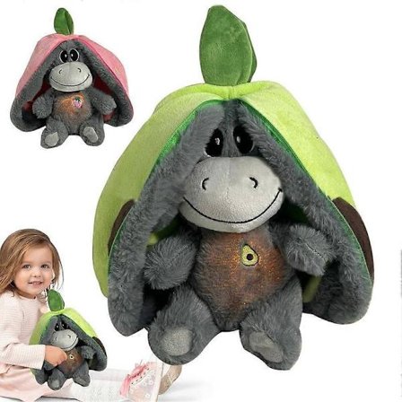 Hengittävä Aasi Pehmolelu - Interaktiivinen Hengittävä Pehmoeläin, Rauhoittava & Lohtua Antava Lapsille, Täydellinen Lahja Lapsille &