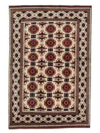 Handgeknüpft Kunduz Teppich 138X205 Schwarz/Braun