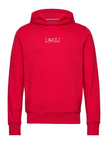 Square Logo Hoody Huppari Punainen Tommy Hilfiger