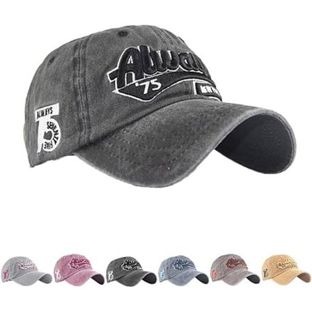 Baseball kasket, Unisex Vintage Jeans Hat Justerbar Kasket Hip-hop Fashion Snapback Sport Kasket Broderi Bogstaver Trucker Motorcykel Kasket, Sort