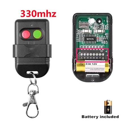 8 Dip Switch 330Mhz Smart Kopier Fjernbetjening Fast Kode 2 CH Duplikator til Port Garageportåbner