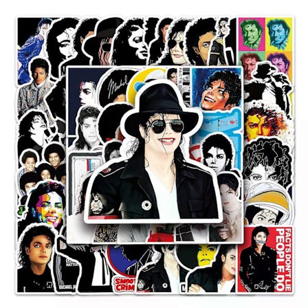 50X Michael Jackson Popin Kuningas Musiikki-ikoni Hall Of Fame -tarrat Graffiti Ipod (LGL)