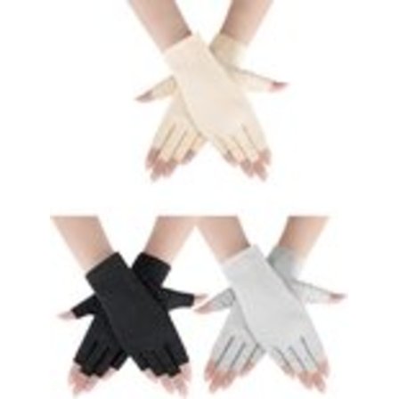 ING par damhalvfingerhandskar, halkfria, UV-skyddande, tunna fiskehandskar, finns i tre färger.